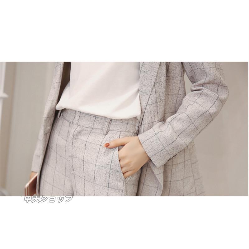 パンツスーツ おしゃれ レディース 夏 秋 長袖 オフィス フォーマル