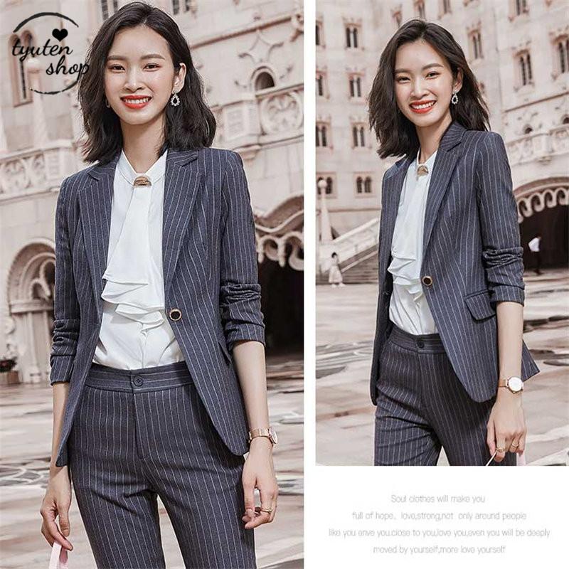 パンツスーツ レディース キャリアスーツ ストライプ スタンダード 入社式 レギュラー 就活 面接 オフィスカジュアル セレモニー エレガント カジュアル Hzhye B 中天ショップ 通販 Yahoo ショッピング