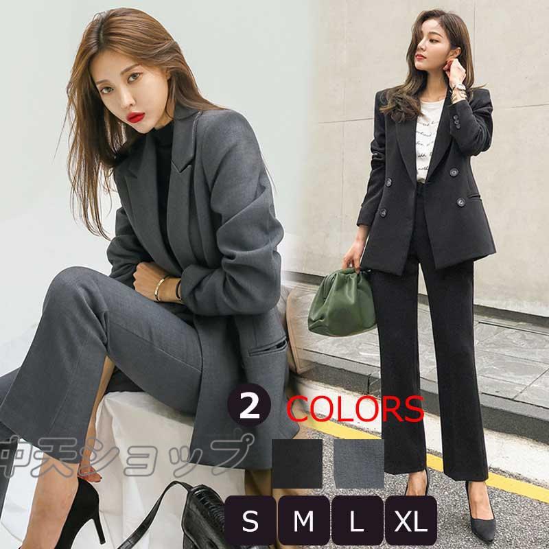 パンツスーツレディース40代おしゃれパンツスーツ卒業式長袖テーラードジャケット 9分丈パンツセレモニースーツ フォーマル パンツスーツ黒 入学式 面接 Xl Hzhye 中天ショップ 通販 Yahoo ショッピング