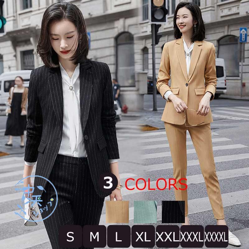パンツスーツ卒業式大きいサイズパンツスーツレディース40代秋冬お呼ばれテーラードジャケット パンツフォーマルストライプスーツ 黒入学式 面接 結婚式 ４xl Hzhye 中天ショップ 通販 Yahoo ショッピング