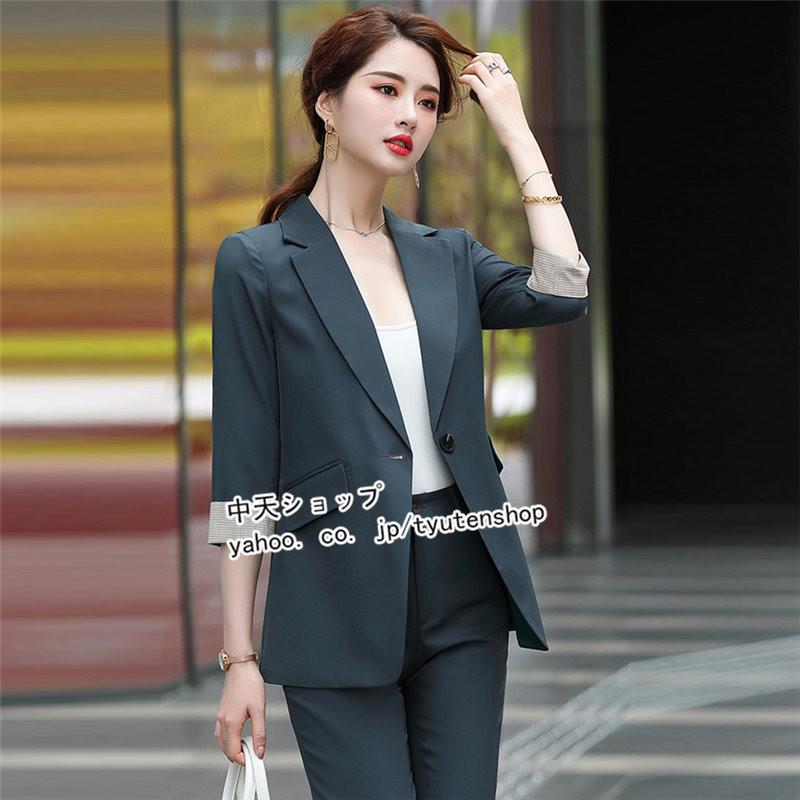 七分袖テーラードジャケット スーツジャケットレディース 30代40代 ビジネスジャケット シングルボタン オフィス 冷房対策 入園式 卒業式 通勤 春夏服新作 Hzhye 中天ショップ 通販 Yahoo ショッピング