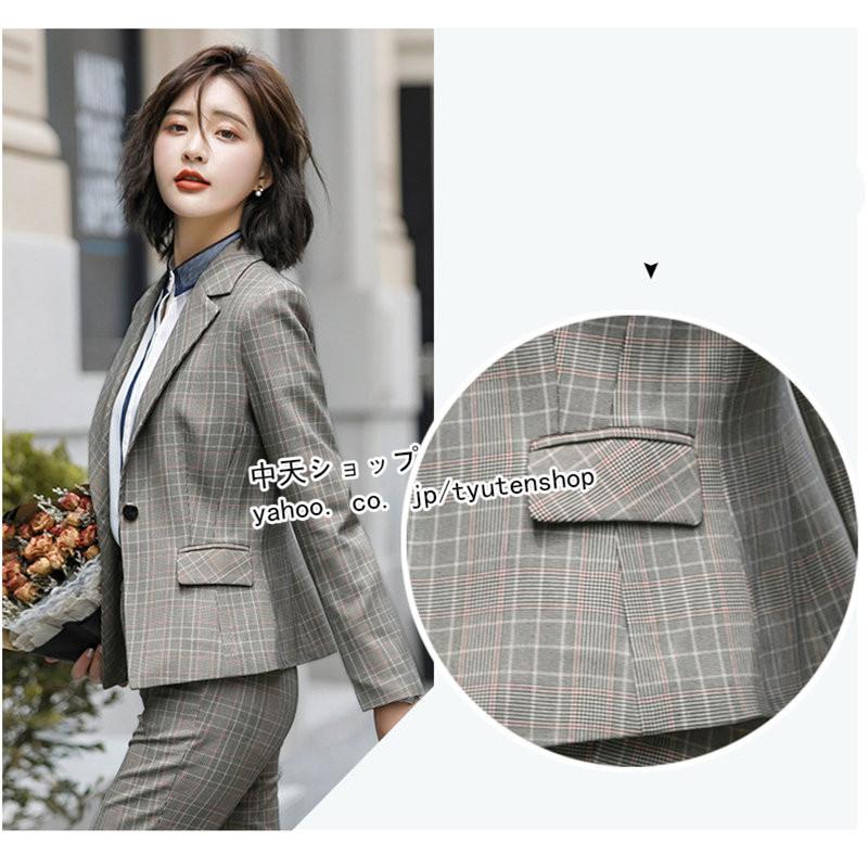 春夏パンツスーツ スーツレディース 長袖ジャケット+ロング