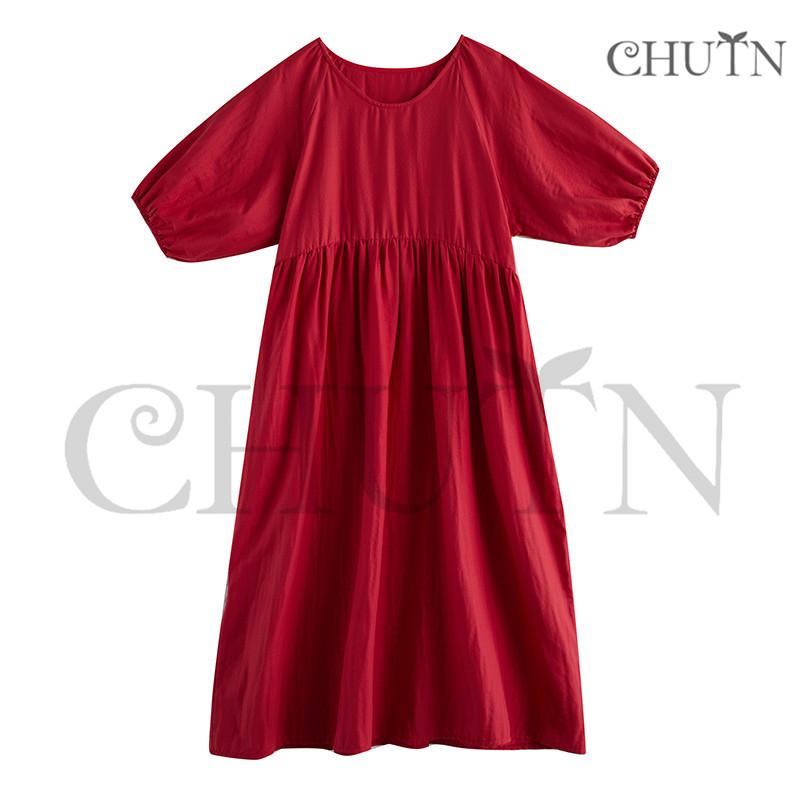 【未使用品】45R 赤 カットソーワンピース 半袖 jkd1400144_10.jpg