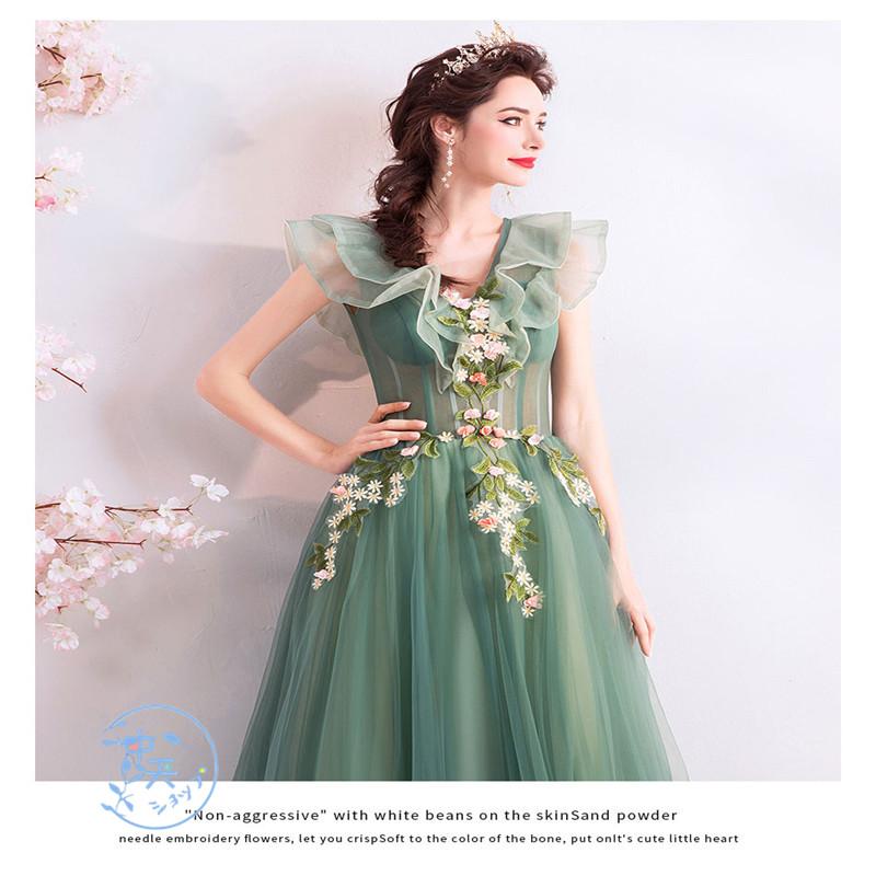 パーティードレス イブニングドレス ブライドメイドドレス ロングドレス マキシワンピース ロングレディース Aライン 花柄 華やか 気質 結婚式 忘年会 司会者 Kyt 中天ショップ 通販 Yahoo ショッピング