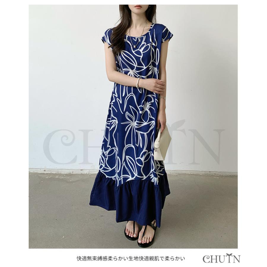 サマーワンピースシフォンワンピースレディース夏ノースリーブ