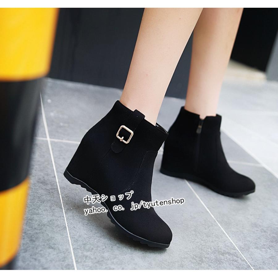 ショートブーツ レディース 秋冬ブーツ インヒール ブーツ 秋冬 防寒