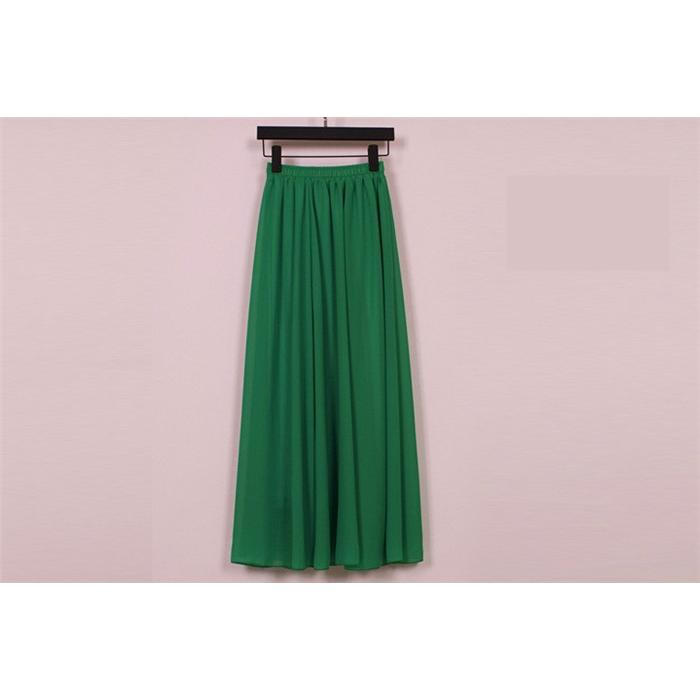 全２４色シフォンスカートマキシスカートフレアスカート シフォンマキシ丈スカート夏 リゾートウエストゴム秋ロングスカート結婚式　発表会80cm/90cm100cm |  | 09