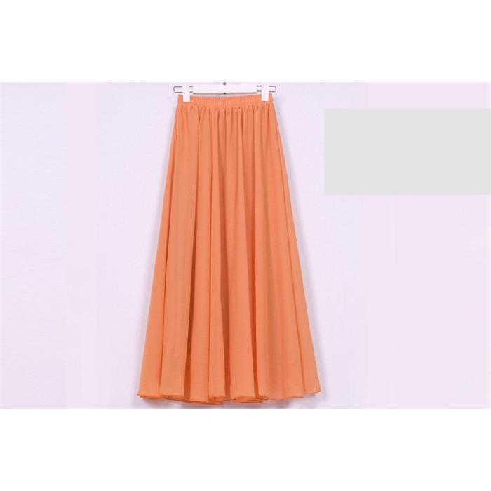 全２４色シフォンスカートマキシスカートフレアスカート シフォンマキシ丈スカート夏 リゾートウエストゴム秋ロングスカート結婚式　発表会80cm/90cm100cm |  | 29