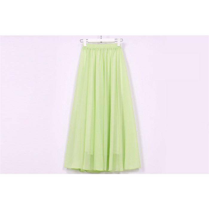 全２４色シフォンスカートマキシスカートフレアスカート シフォンマキシ丈スカート夏 リゾートウエストゴム秋ロングスカート結婚式　発表会80cm/90cm100cm |  | 16