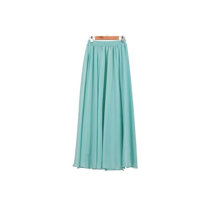 全２４色シフォンスカートマキシスカートフレアスカート シフォンマキシ丈スカート夏 リゾートウエストゴム秋ロングスカート結婚式　発表会80cm/90cm100cm |  | 11