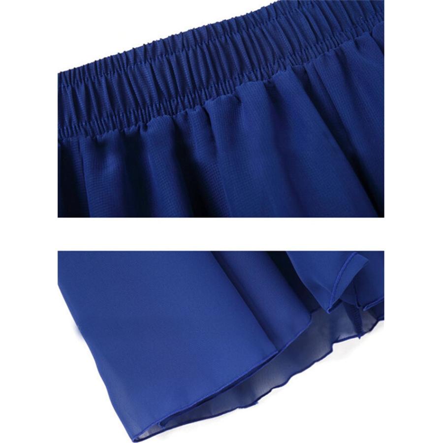 全２４色シフォンスカートマキシスカートフレアスカート シフォンマキシ丈スカート夏 リゾートウエストゴム秋ロングスカート結婚式　発表会80cm/90cm100cm |  | 27