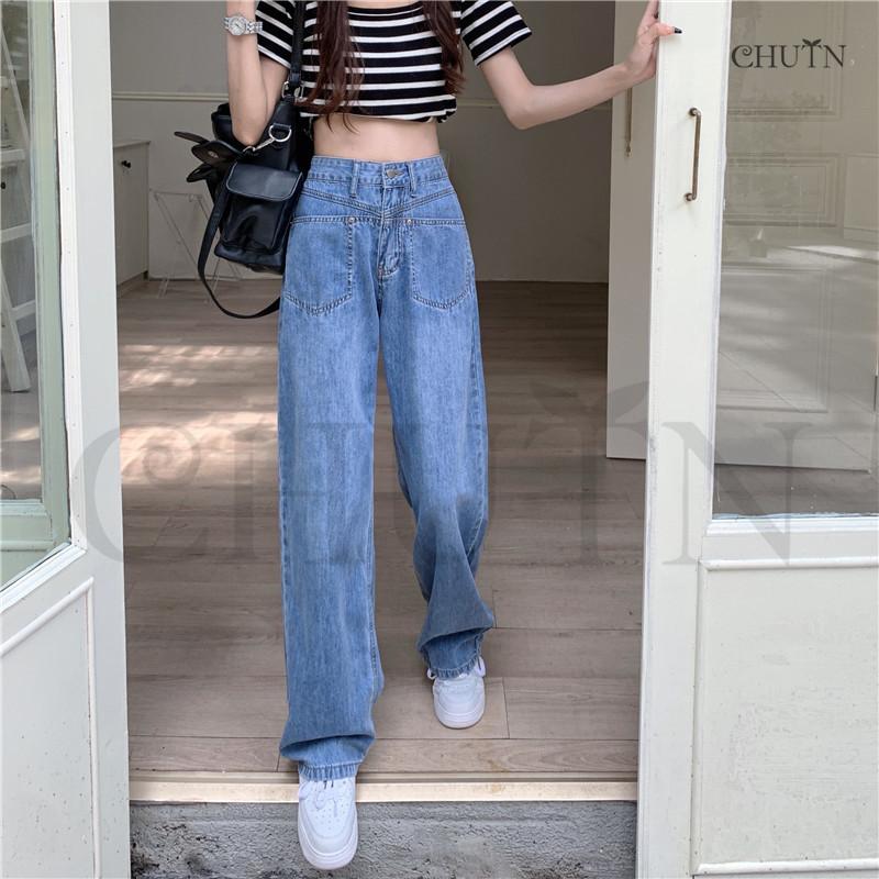 ダメージ加工デニムパンツ バギー デニムパンツワイドパンツ バギー