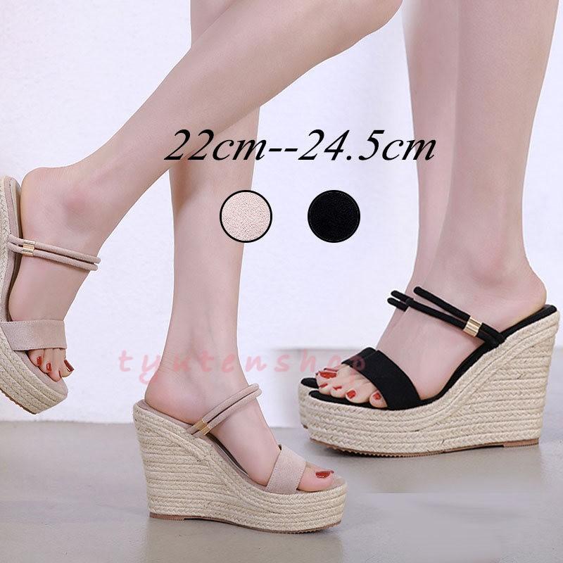 サマーサンダルレディース厚底サマーサンダル歩きやすい 黒ウェッジソールサンダル 厚底大きいサイズジュート夏秋サンダル フォーマル パーディーサンダル 通勤 Sdr 中天ショップ 通販 Yahoo ショッピング