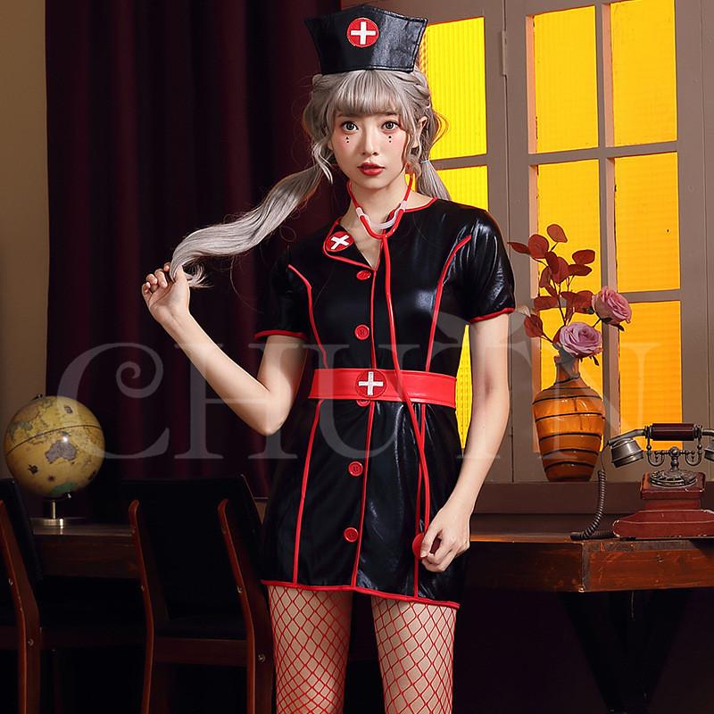 ハロウィンコスプレ ナース ナース服 セクシー 3点セット コスプレ衣装 仮装 看護師 看護婦 女性 コスチューム パーティー イベント 舞台 ...