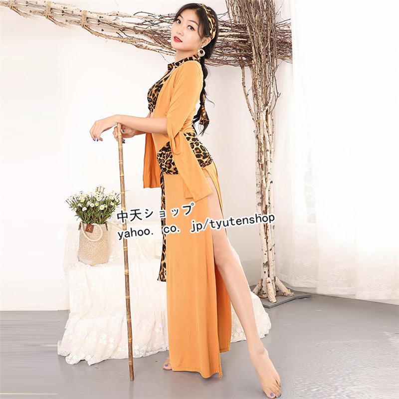 ベリーダンス衣装　ワンピース型 楽天市場】ベリーダンス 前開き ガラベーヤ ワンピース ベルト