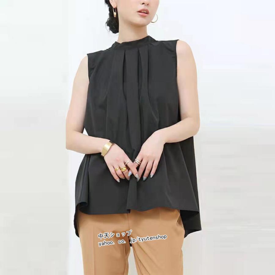 リボンタイブラウス ノースリーブ トップス レディース ボウタイ ゆったり ブラウス 後ろリボン オフィス フォーマル Aライン フレア 無地  シンプル 2022 新作 :xgb202204012:中天ショップ - 通販 - Yahoo!ショッピング