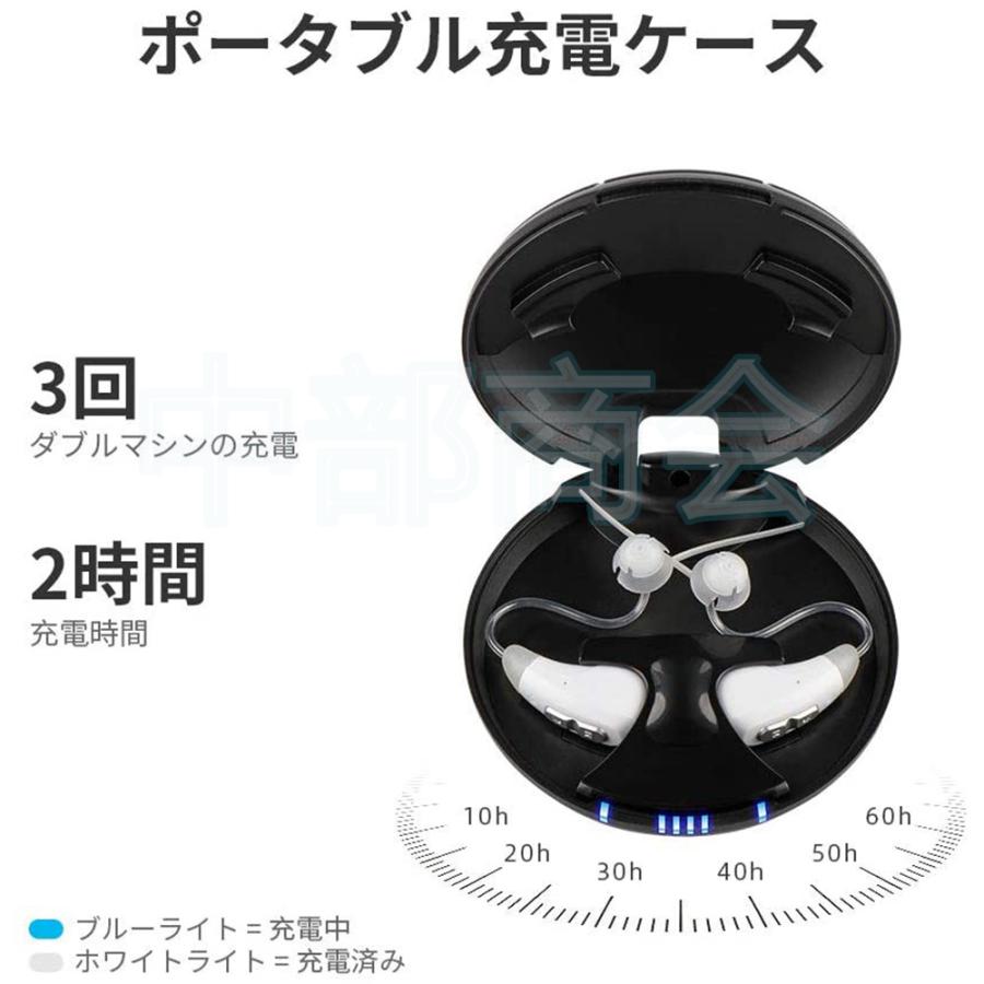 2021新開発 補聴器 デジタル 集音器 充電式 ポータブル充電ケース 耳穴式 中-重度に効果良い デジタル集音器 軽量 簡単操作 左右両耳 2点セット JH-D59|tyuubusyoukai|02