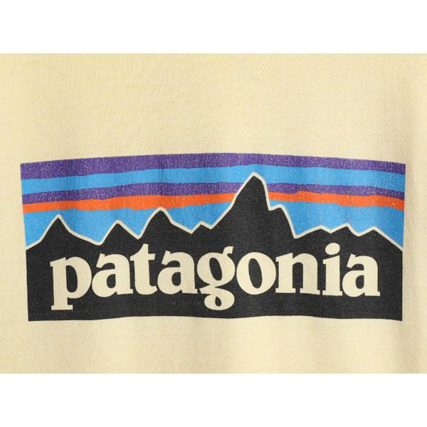 18年製 パタゴニア 両面 プリント 半袖 Tシャツ メンズ L / 古着 Patagonia アウトドア フィッツロイ P6 ボックスロゴ バックプリント 黄色｜tzdfb97470｜03