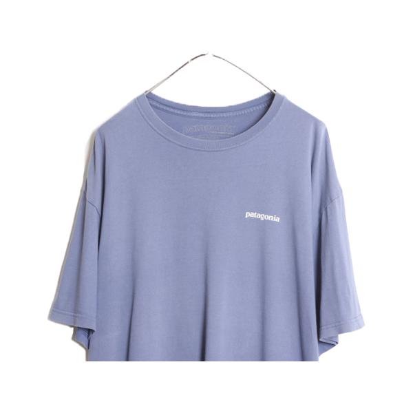 USA製 パタゴニア 両面 プリント 半袖 Tシャツ メンズ XL 古着 Patagonia アウトドア 大きいサイズ P6 バックプリント ボックスロゴ ブルー｜tzdfb97470｜02
