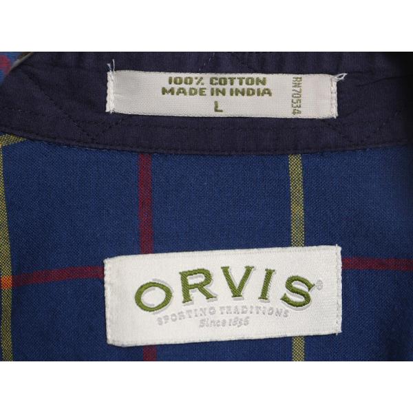 00s オービス チェック 半袖 ボタンダウン シャツ メンズ L / 古着 00年代 オールド ORVIS コットン 半袖シャツ ポケット付き マルチカラー｜tzdfb97470｜04