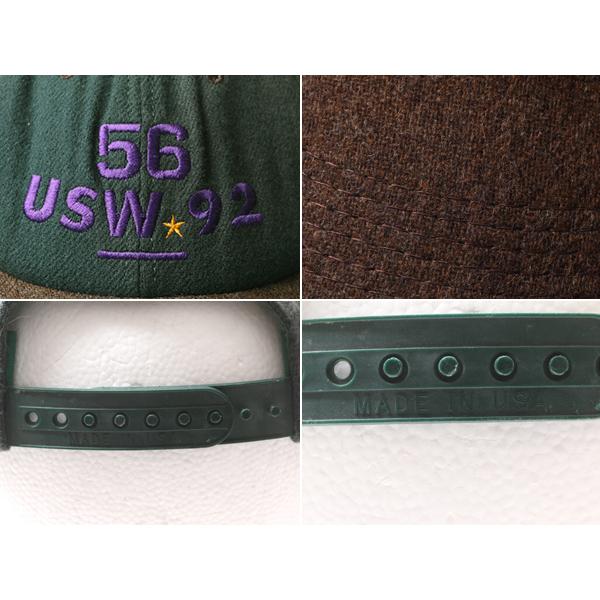 90s USA製 OLD GAP ウール ベースボール キャップ フリーサイズ 古着 90年代 オールド ギャップ 帽子 USW-92 ローキャップ 2トーン 当時物｜tzdfb97470｜06