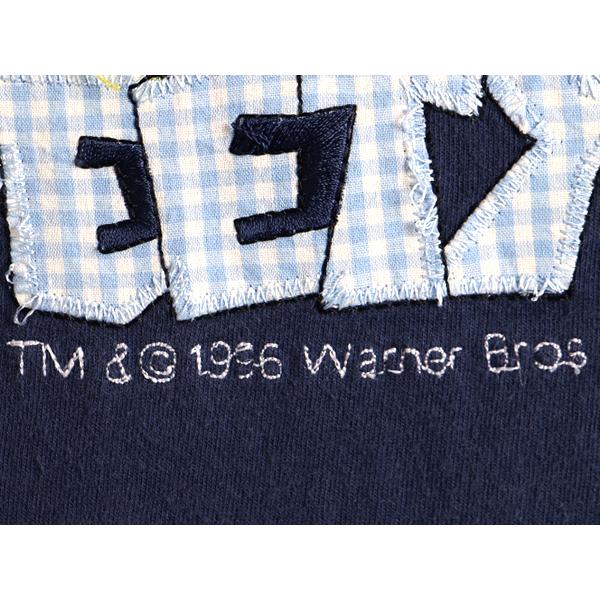90s 大きいサイズ XL 程■ ワーナー オフィシャル  ルーニー テューンズ 刺繍 半袖 Tシャツ ( メンズ レディース ) 90年代 トゥイーティー｜tzdfb97470｜04