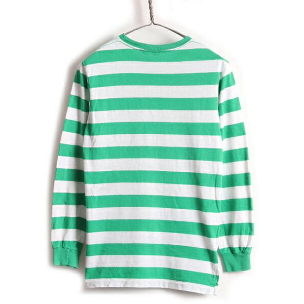 90s USA製 オールド □ LANDSEND ランズエンド 2トーン ボーダー