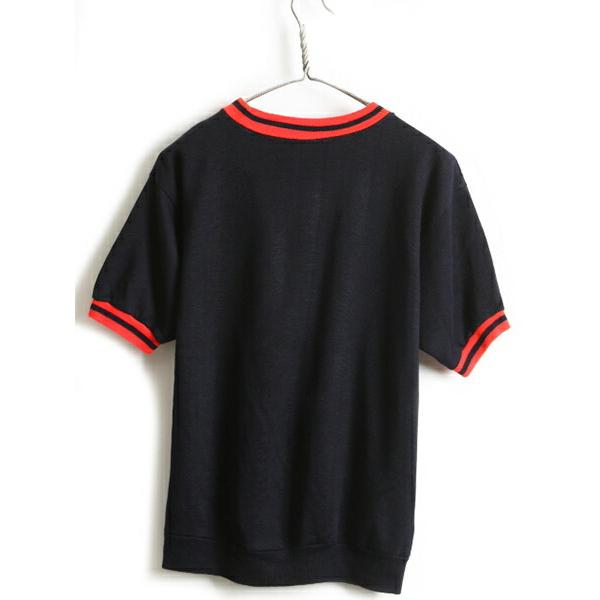 70s ビンテージ □ CRESLAN CASUAL リブライン 半袖 スウェット