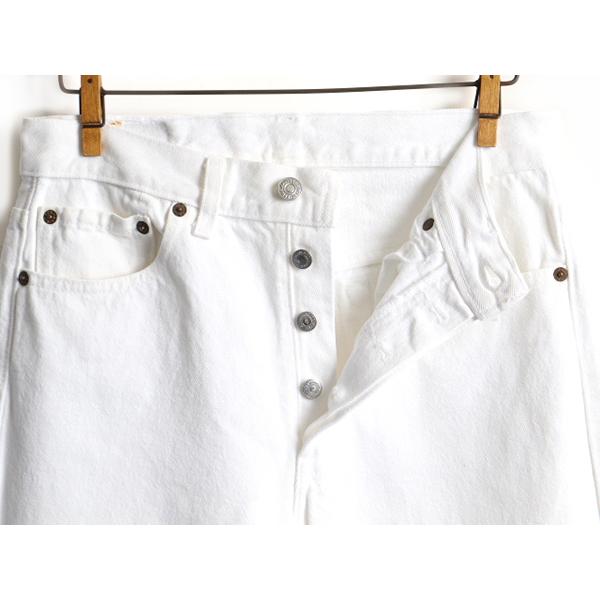 90's USA製 □ Levis リーバイス 501 ホワイト デニム パンツ ( メンズ