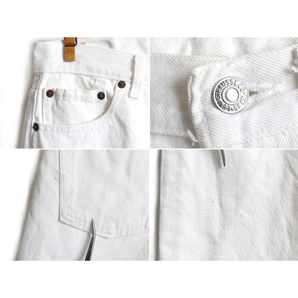 90's USA製 □ Levis リーバイス 501 ホワイト デニム パンツ ( メンズ