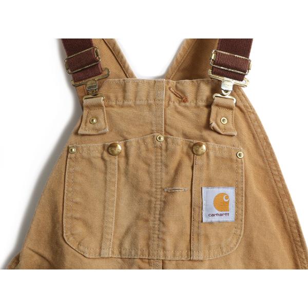 90s USA製 □ カーハート ダブルニー ブラウン ダック オーバーオール