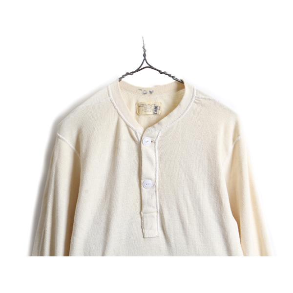 70年代 デッドストック USARMY ヘンリーネック シャツ M sariater