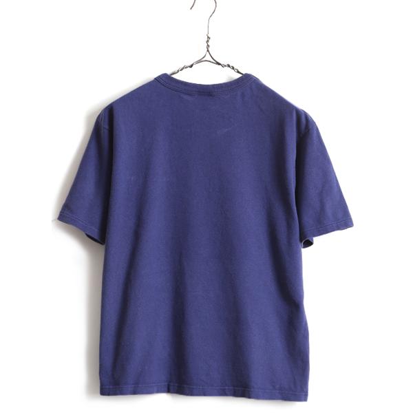 90s USA製 オールド □ チャンピオン ワンポイント ロゴ 刺繍 半袖 T