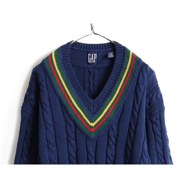 激安大特価！】 00s old gap コットン タートルネック リブ編 ニット