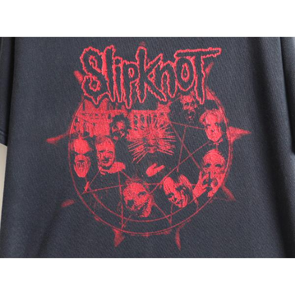 00s 人気 黒 ■ Slipknot スリップノット プリント 半袖 Tシャツ メンズ L / 00年代  バンT バンドT ロックT ヘビーメタル ヘビーウェイト｜tzdfb97470｜03