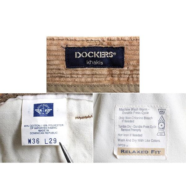 90's オールド □ ドッカーズ DOCKERS 2タック 太畝 コーデュロイ