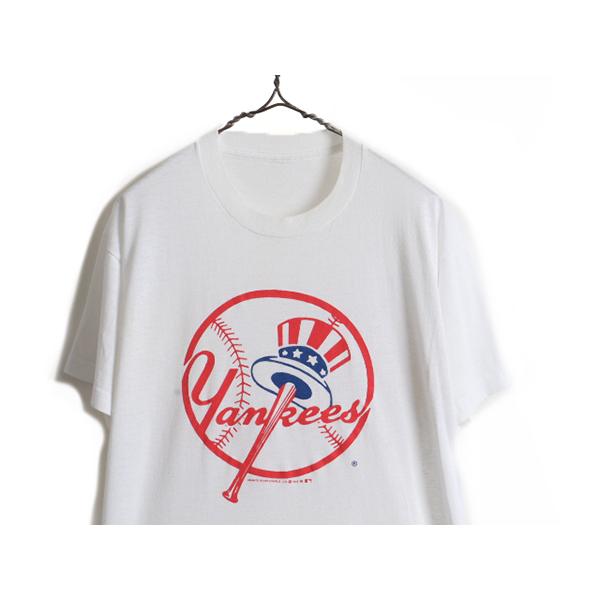 s □ MLB オフィシャル ニューヨーク ヤンキース ロゴ プリント 半袖