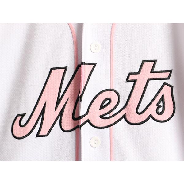00s □ MLB オフィシャル Majestic ニューヨーク メッツ 半袖 ベース