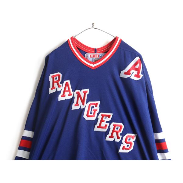 大特価 大きいサイズ Xl Ccm Nhl オフィシャル ニューヨーク レンジャーズ アイスホッケー ジャージ メンズ 古着 ゲームシャツ Rangers 青 Wantannas Go Id