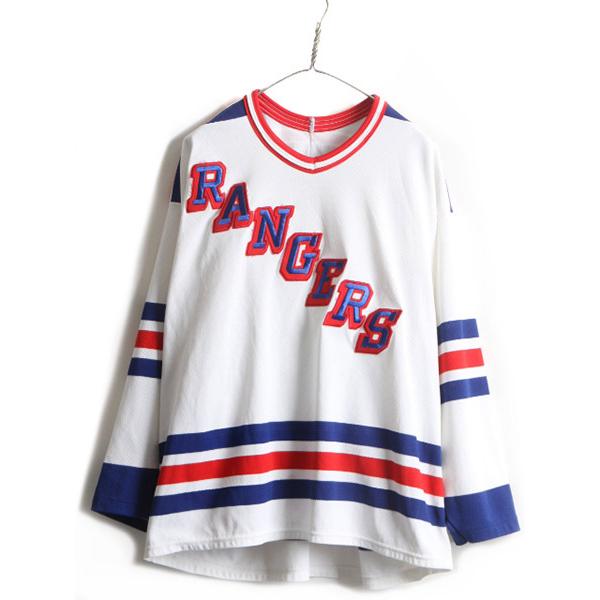 安心と信頼 Usa製 大きいサイズ Xl Ccm Nhl オフィシャル ニューヨーク レンジャーズ アイスホッケー ジャージ メンズ ゲームシャツ Rangers 白 Wantannas Go Id