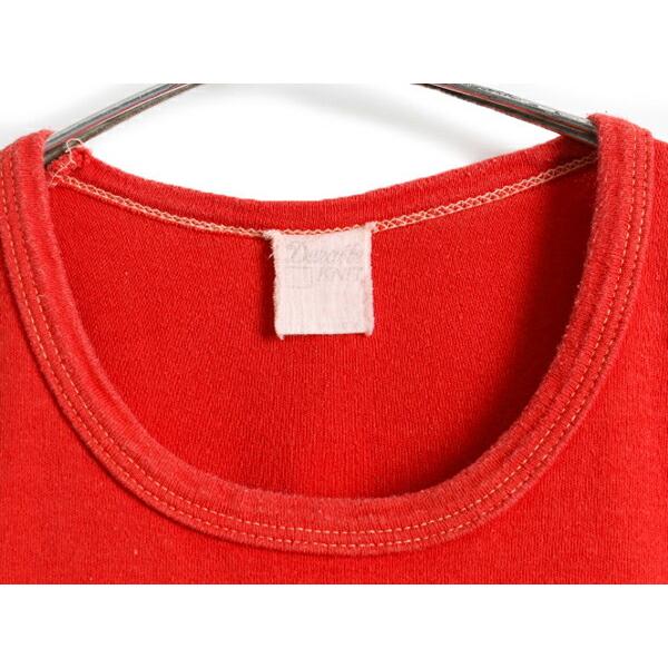 パキ綿 70s 80s ビンテージ □ Durable リブ編み コットン 半袖 T 