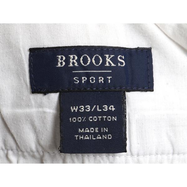 □ Brooks Brothers 2タック コットン チノ パンツ ( メンズ 33 34