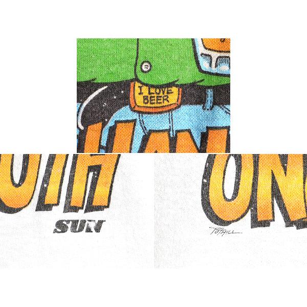 80s USA製 □ ビール キャラクター プリント 半袖 Tシャツ ( L メンズ