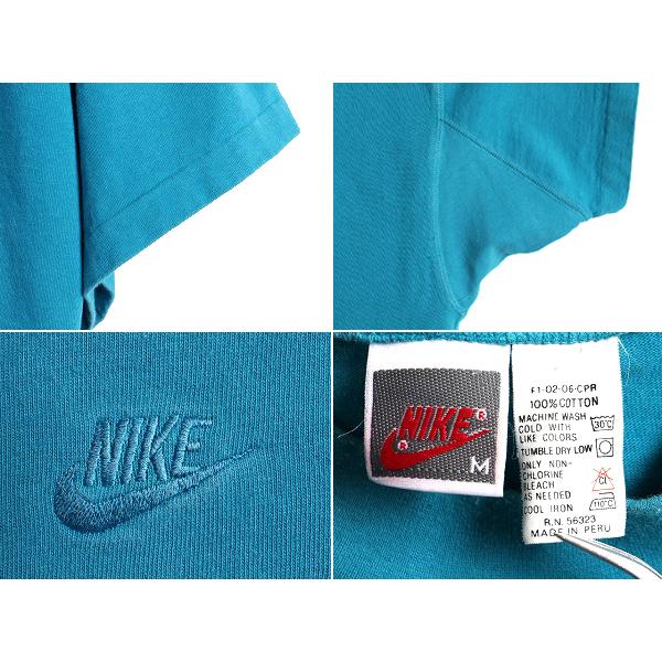 90s 初期 銀タグ □ NIKE スウォッシュ ロゴ刺繍 半袖 Tシャツ