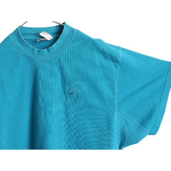 90s 初期 銀タグ □ NIKE スウォッシュ ロゴ刺繍 半袖 Tシャツ