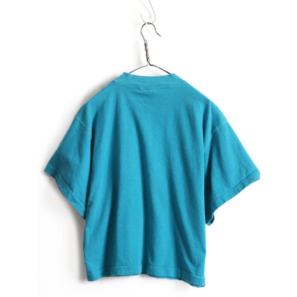 90s 初期 銀タグ □ NIKE スウォッシュ ロゴ刺繍 半袖 Tシャツ