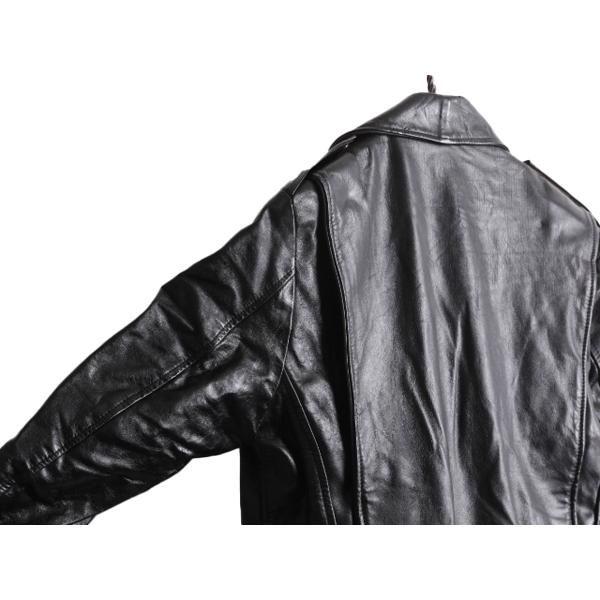 80s SAMBER LEATHER 本革 レザー ダブル ライダース ジャケット 36 