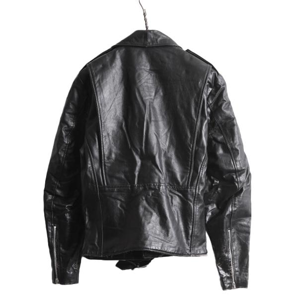80's vintageレザージャケット　ライダースジャケット レザージャケット 1980年代 brooks ダブルのアメジャン しっとりとした