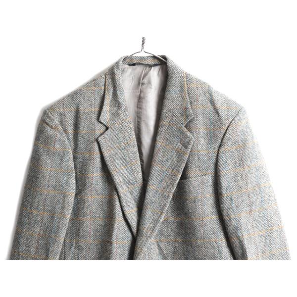 90s USA製 □ LANDS'END x Harris Tweed ハリスツイード テーラード