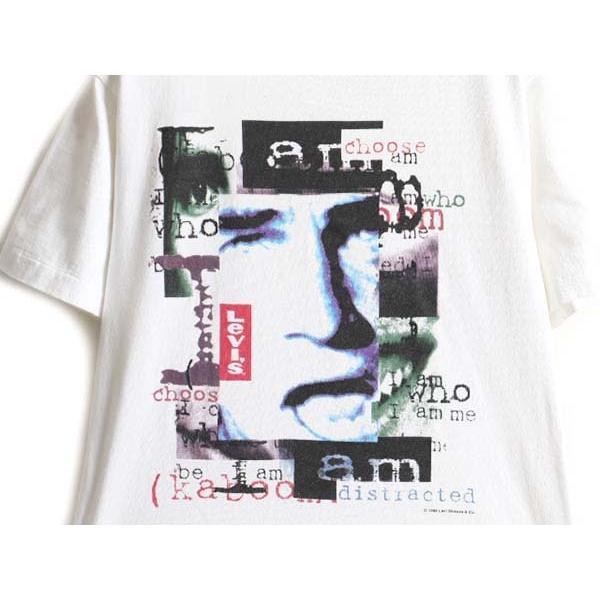 90s USA製 オールド □ LEVIS リーバイス 501 プリント 半袖 Tシャツ 